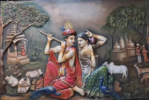 RADHA KRISHNA WALL STATUE